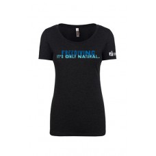 Womens 'Freediving. It's Only Natural' T-shirt - VINTAGE BLACK